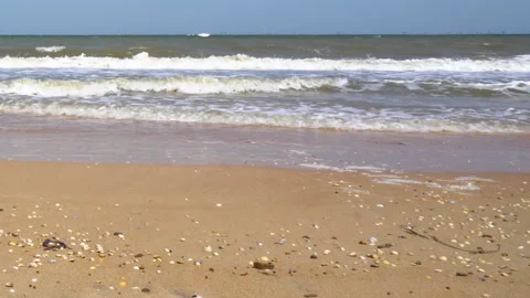 Shore and sea waves Video stock 157329932
