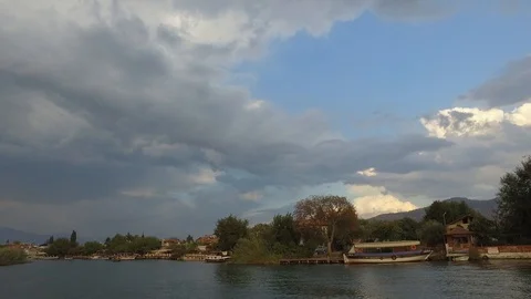 Shore And Sky Stock Footage 125873250