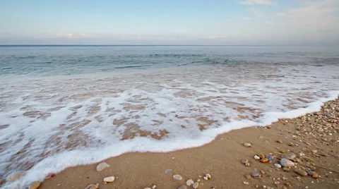 Shore on the beach Stock Footage 33858626