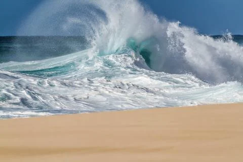 Shore break Ocean wave Foto stock