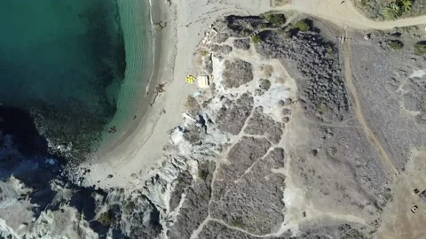 From Shore to Camprground drone Stock Footage 172551611