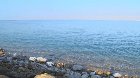 Shore Of Dead Sea Stock Footage 57177534