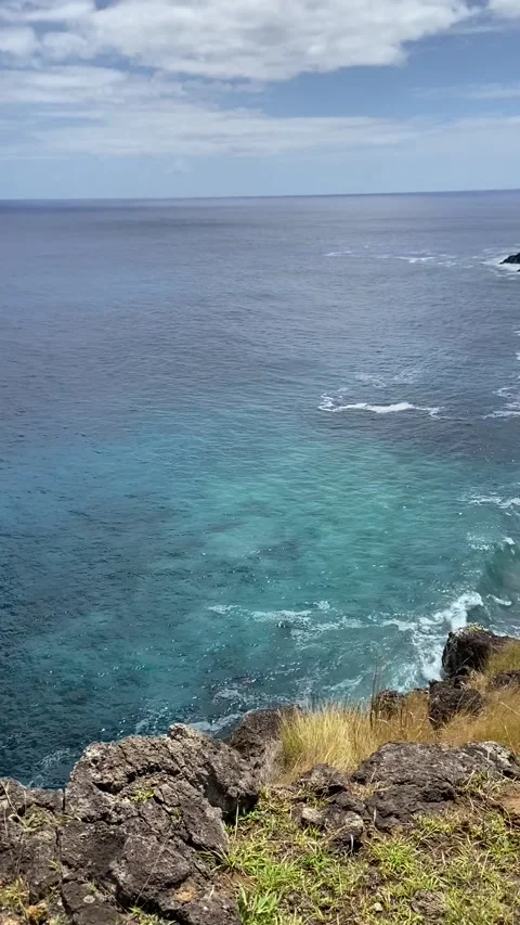 Shore in Easter Island Видео 342841038