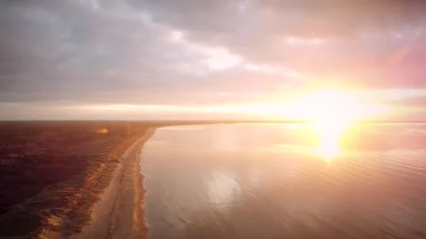 Shore Evening high Stock Footage 168897319