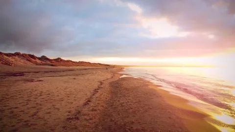 Shore Evening people Stock Footage 168897555