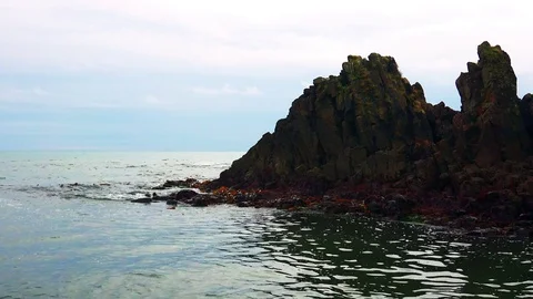 Shore on the island of Kunashir Stock Footage 75397012