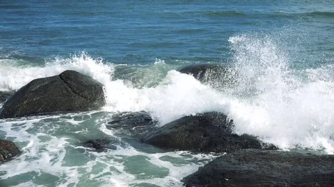 Shore on the island of Kunashir Stock Footage 75397494