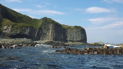 Shore on the island of Kunashir Video stock 75397765