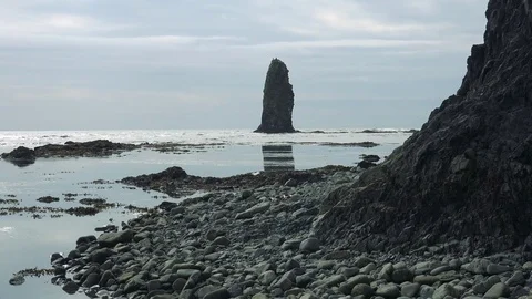Shore on the island of Kunashir Stock Footage 75397904