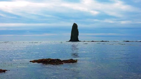 Shore on the island of Kunashir Stock Footage 75397945