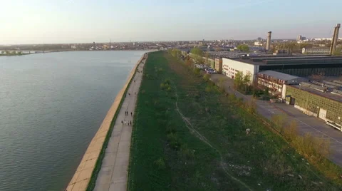 The shore of the lake in Bucharest, Romania Stock Footage 62016351