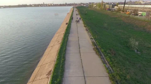 The shore of the lake in Bucharest, Romania Stock Footage 62016448