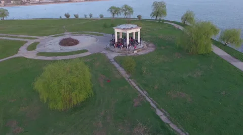The shore of the lake in Bucharest, Romania Stock Footage 62016551