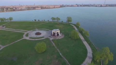 The shore of the lake in Bucharest, Romania Stock Footage 62016617