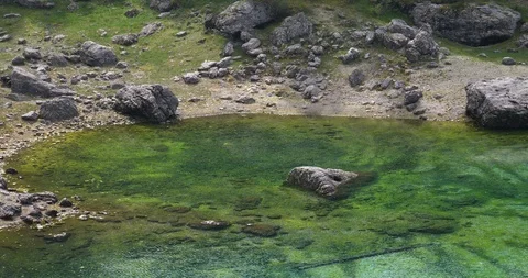 Shore, Lake Carezza Stock Footage 115127794