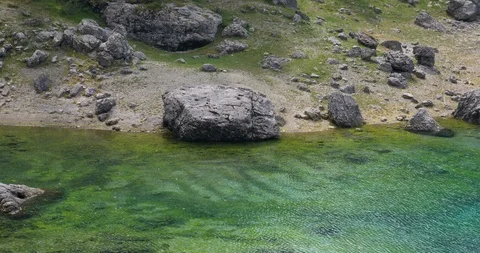 Shore, Lake Carezza Stock Footage 115130239