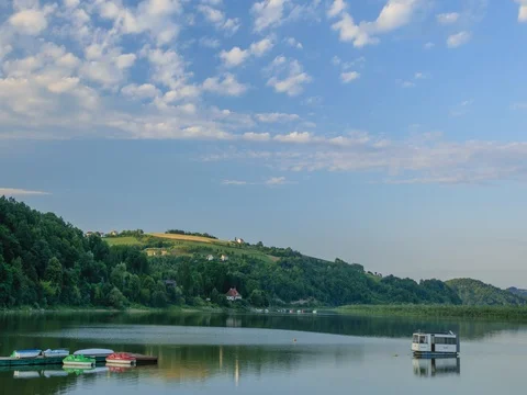 At the shore of the lake. Stock Footage 80310434