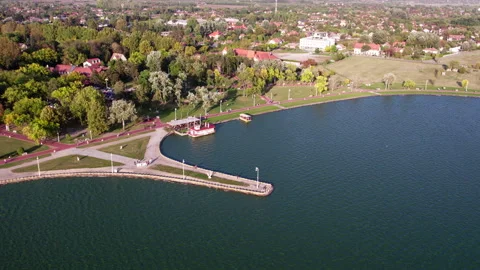 Shore of Lake Palic in Serbia Stock Footage 254441663