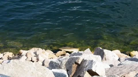 Shore with massive rocks 库存影片 11471716