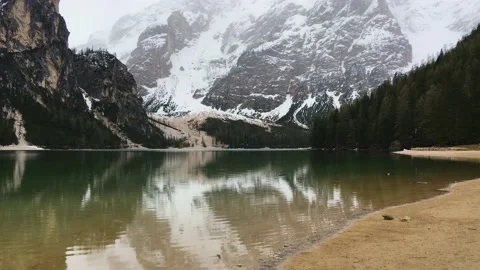 Shore of a mountain lake Stock Footage 133583874