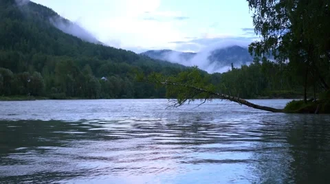 On the shore of a mountain river 動画素材 65792426