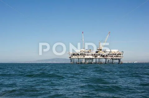Off shore oil rig Stock Photos