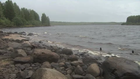 Shore with rocks Stock Footage 157220799