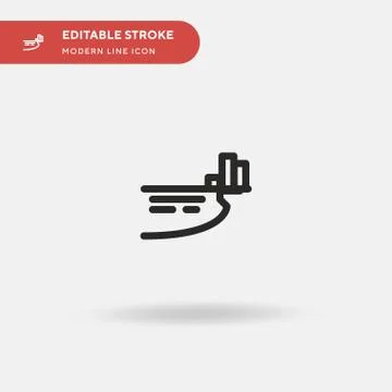 Shore Simple vector icon. Illustration symbol design template for web mobile  Stock-Illustration