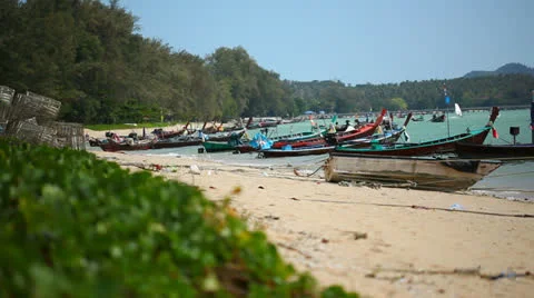 On the shore of Thailand. Stock Footage 24464719