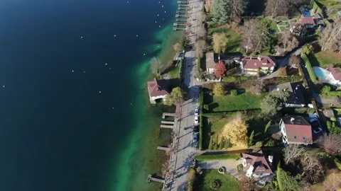 SHORE OF VEYRIER 스톡 동영상 147682786