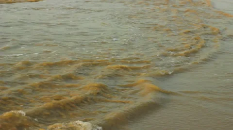 Shore waves close-up on a beach in Bali, Indonesia Stock Footage 36318926