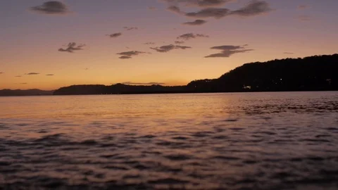 Shore Waves Sunset Video stock 78526018