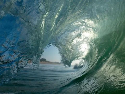 Shorebreak wave Stock Photos
