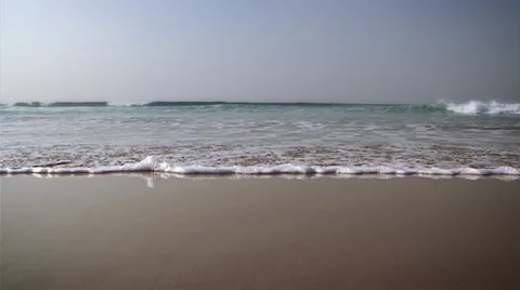 Shoreline Beach Wave Approaching Stock Footage 40287264