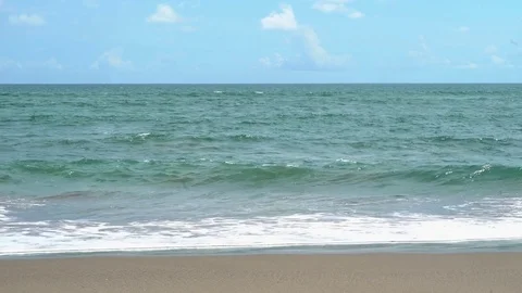 The shoreline of Canggu Beach Video stock 74288905