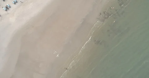 Shoreline drone push in 4k Stock Footage 87485777