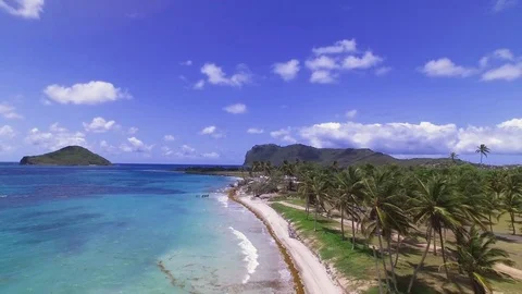 Shoreline drone shot Stock Footage 83226827