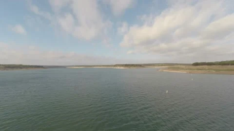 Shoreline at the lake with a pull back on shore Stock-Footage 46729941