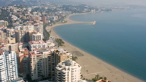 Shoreline in Malaga Stock Footage 125522396
