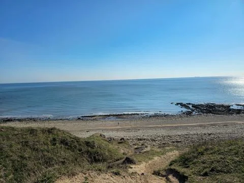 Shoreline Serenity at Easington Colliery Stock Photos