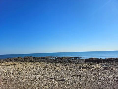 Shoreline Serenity at Easington Colliery Stock Photos
