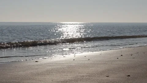 Shoreline in slow motion Stock Footage 232480554