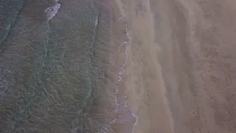 Shoreline with waves aerial view from drone Stock-Footage 83540705