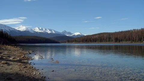 The shoreside of Pyramid Lake Stock Footage 107185185