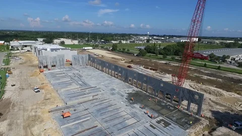 Short aerial of Construction 004 Video stock 93036749