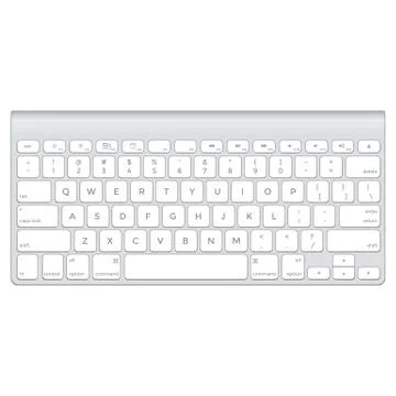 Short aluminum computer keyboard Illustrazione stock