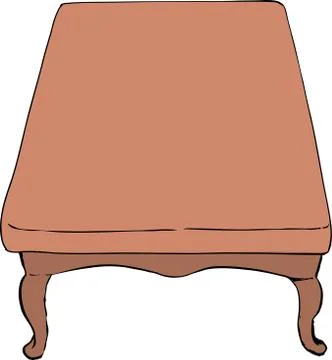 Short antique table illustration Illustrazione stock