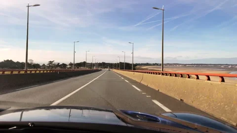 Short arrival on ile de re by car Stock Footage 263902254