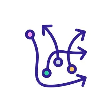 Short arrows icon vector outline illustration Illustrazione stock