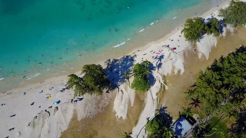Short Beach Top view Video stock 89946407